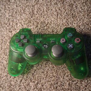 Clear Crystal Red PS3 Controller Rare (Sony Playstation, PS3) Tested.